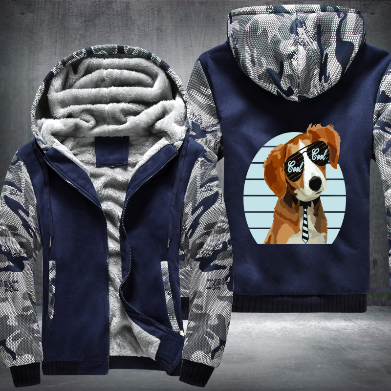 Happy Dog Fleece Hoodies Jacket