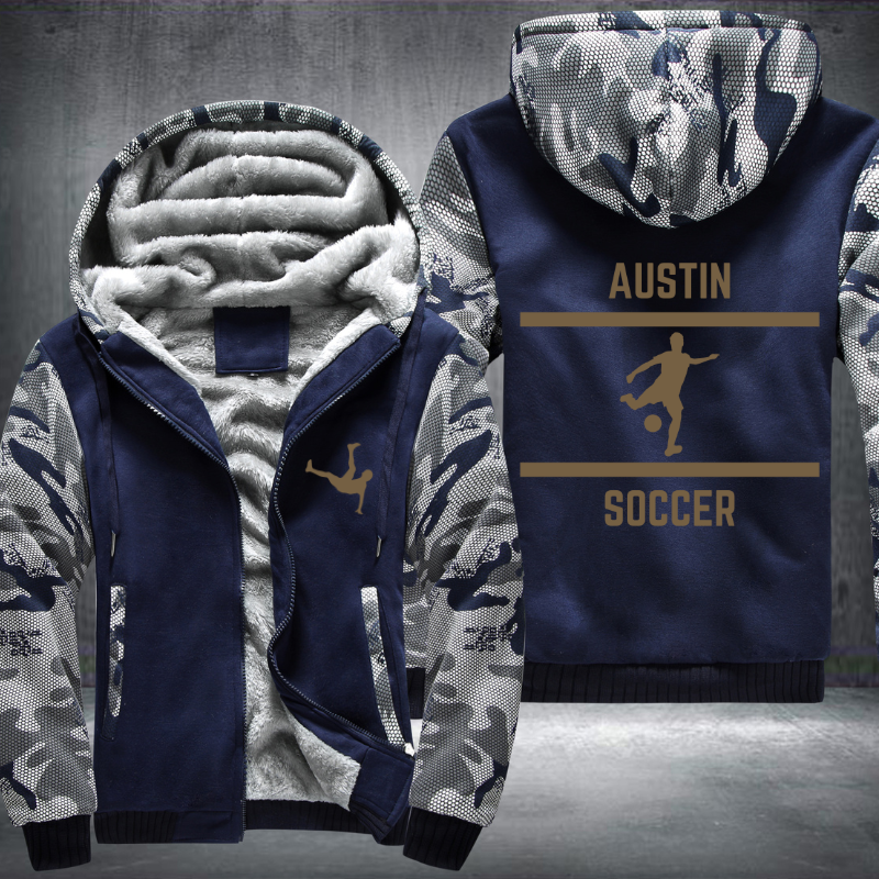 Soccer Lover City Austin Fleece Hoodies Jacket