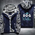 dog walks Fleece Hoodies Jacket