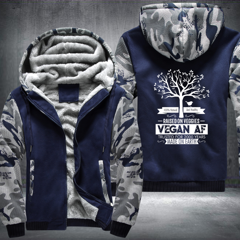 100% Natural And Healthy Raised On Veggies Fleece Hoodies Jacket