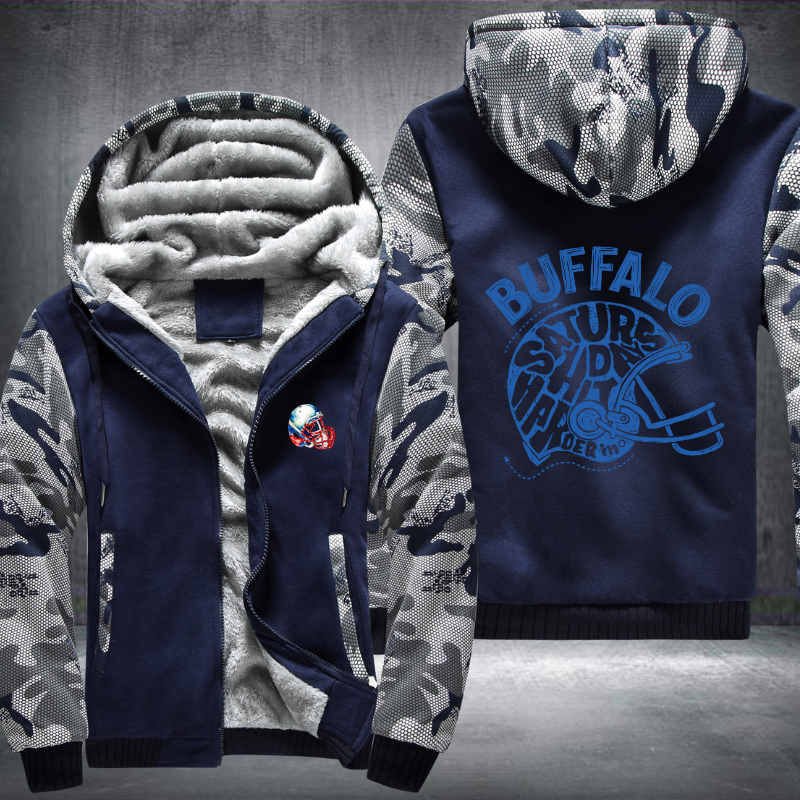 Saturdays hit harder in BUFFALO Fleece Hoodies Jacket