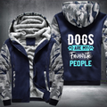 dogs are my favorite people Fleece Hoodies Jacket