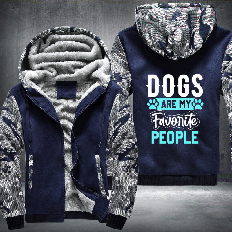 dogs are my favorite people Fleece Hoodies Jacket