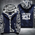 LIFE GOAL PET ALL THE DOGS Fleece Hoodies Jacket
