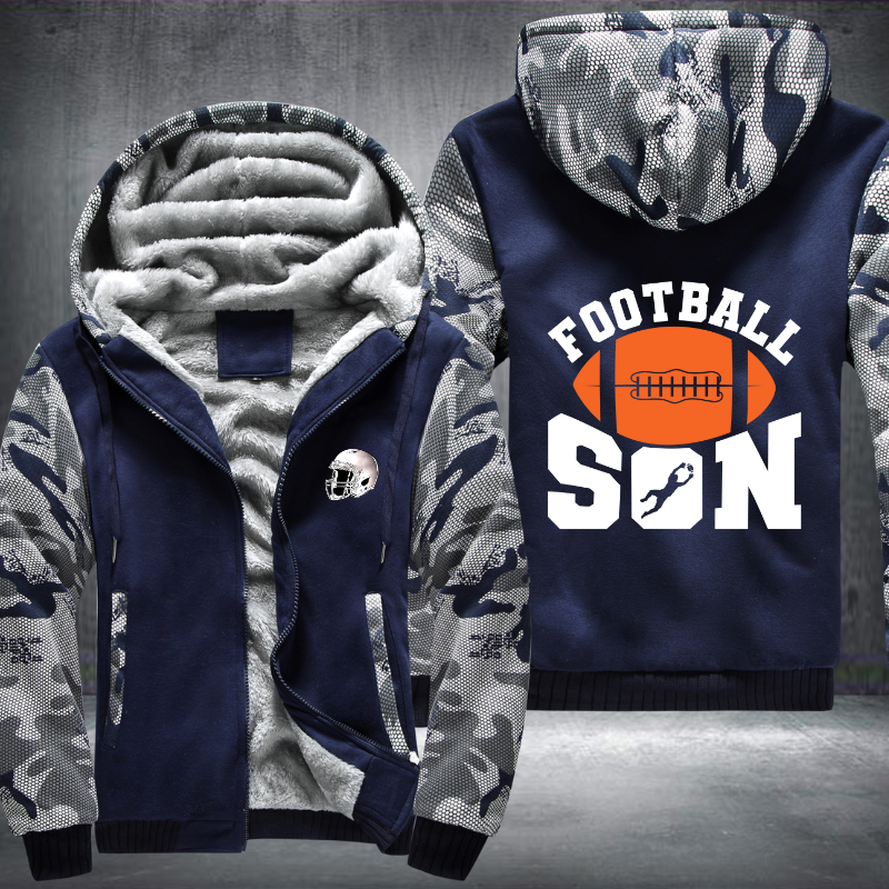 Football Son Fleece Hoodies Jacket