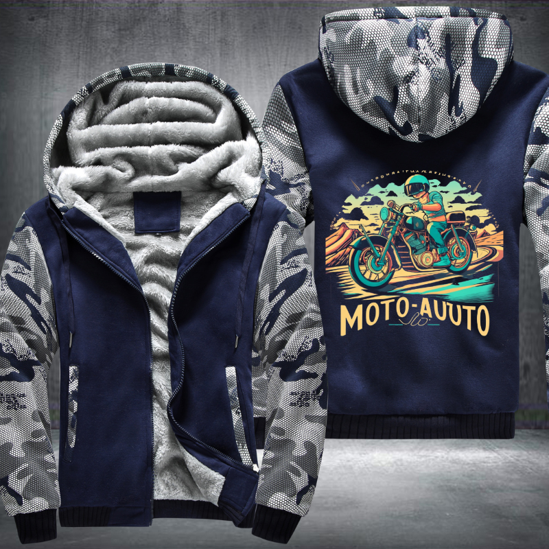 Moto Auuto Fleece Hoodies Jacket