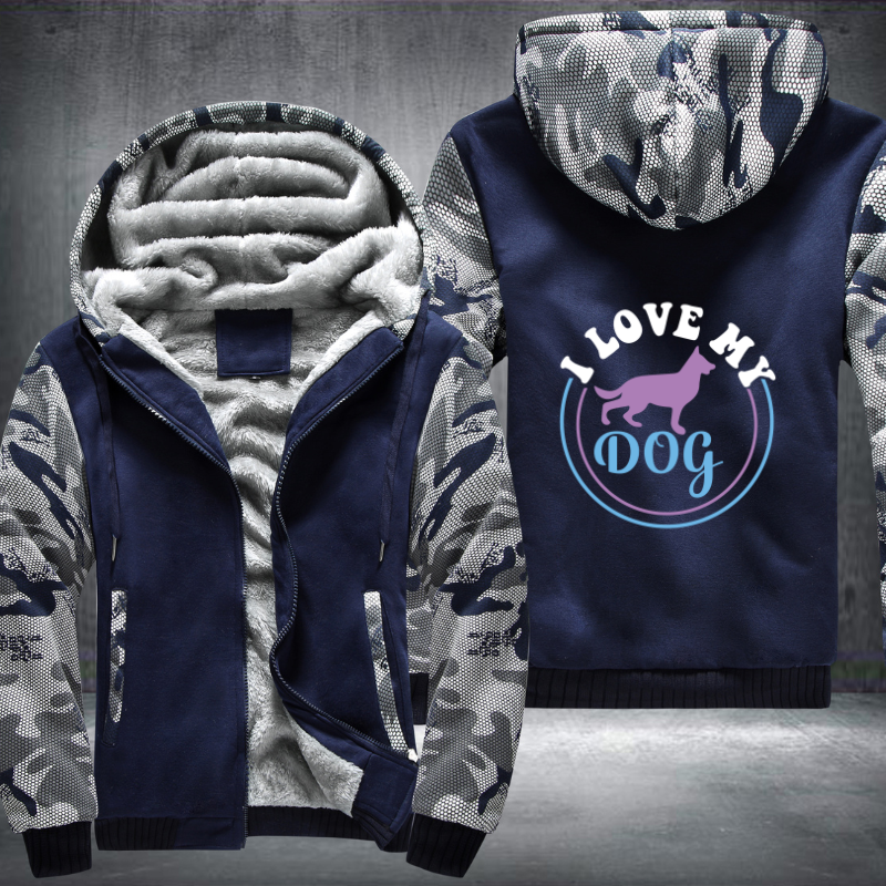 I love my dog Fleece Hoodies Jacket