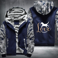 love dog smile Fleece Hoodies Jacket