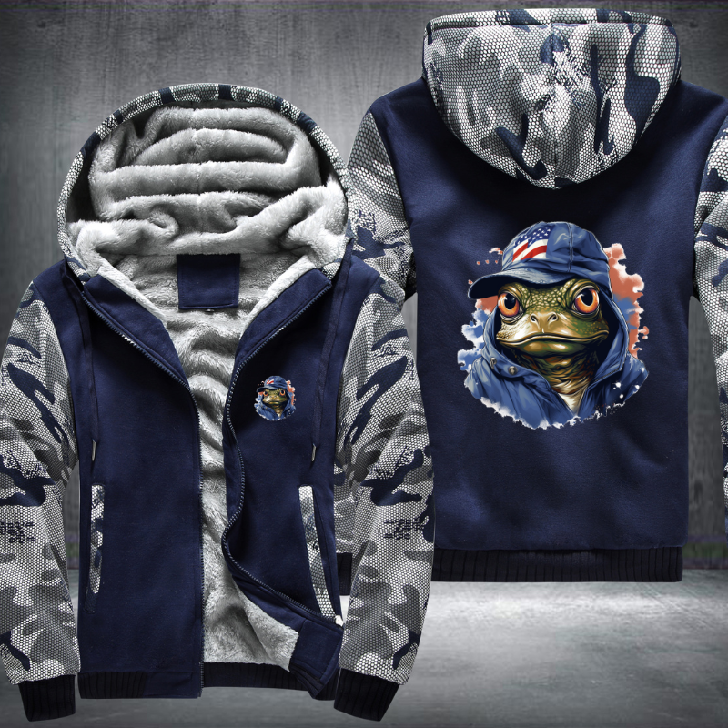 Animal Hiphop Graphic Flog Fleece Hoodies Jacket