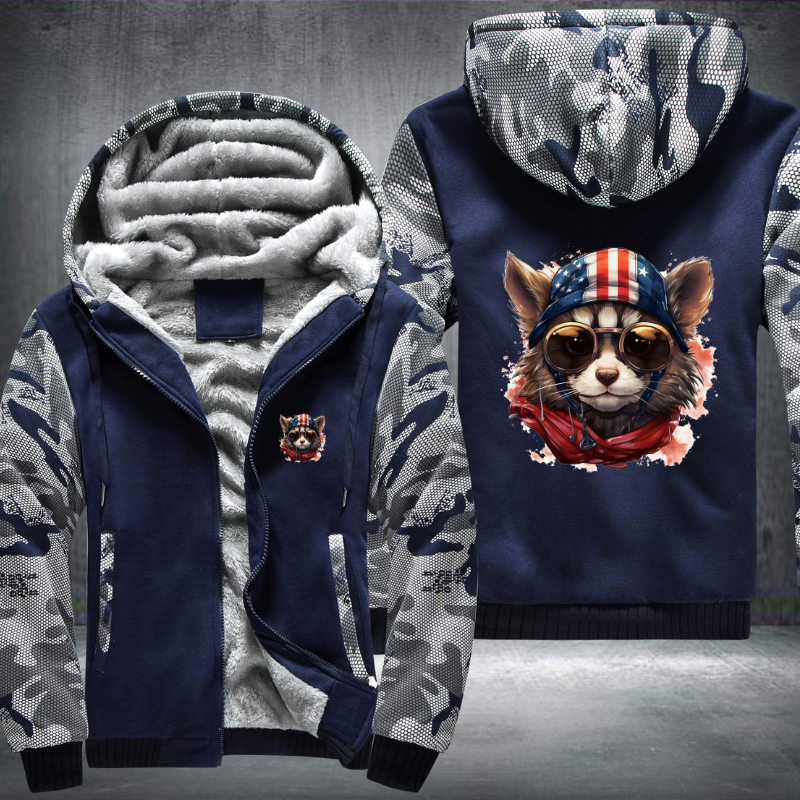 Animal Hiphop Graphic Funny Fleece Hoodies Jacket