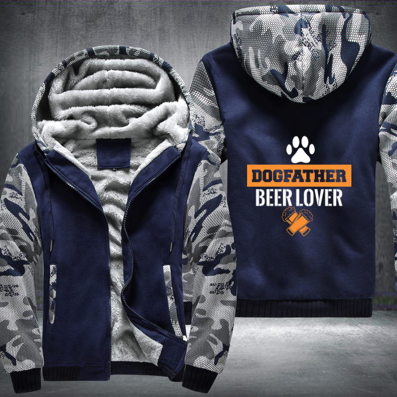 DOG FATHER BEER LOVER Fleece Hoodies Jacket