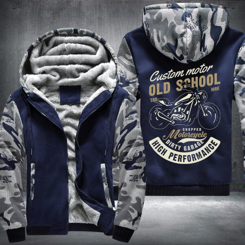 Custom Motor Old School MRK Chopper Fleece Hoodies Jacket