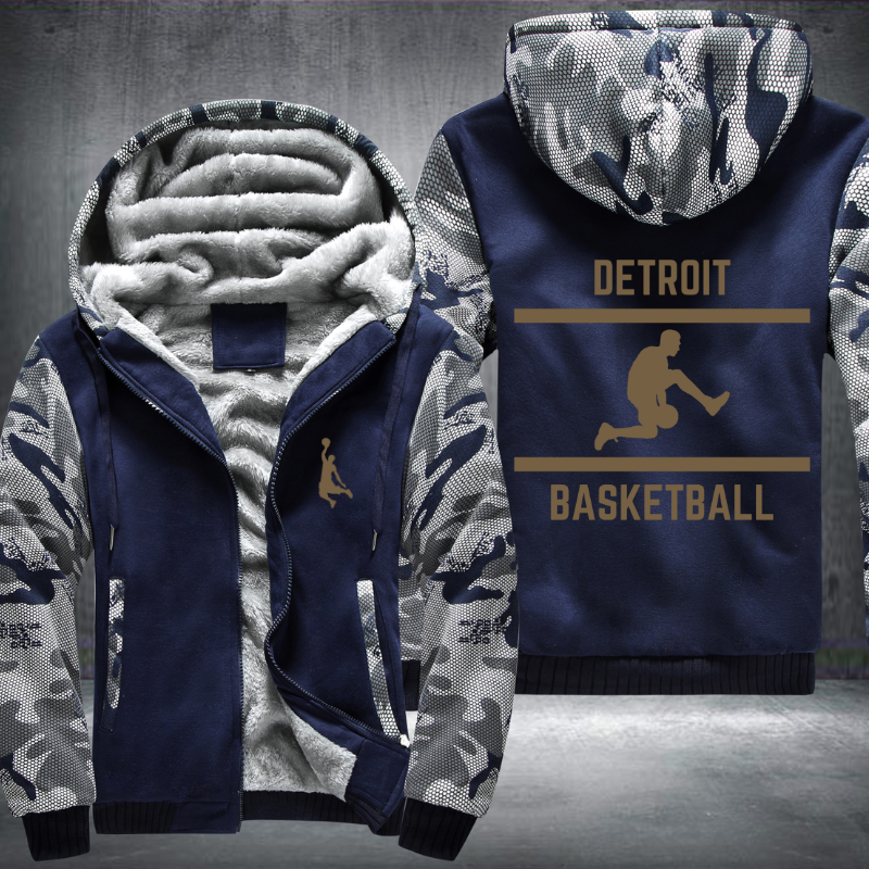 Basketball Lover City DETROIT Fleece Hoodies Jacket