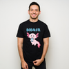 Bobalotl Axolotl Boba Tea Kawaii Cotton Black Short Sleeve T-Shirt