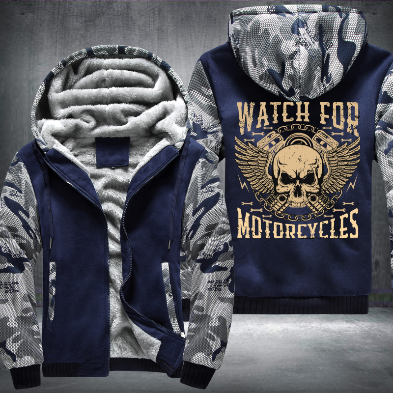 Watch For Motorcycles Fleece Hoodies Jacket