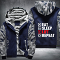 Eat Sleep Lift Repeat Fleece Hoodies Jacket