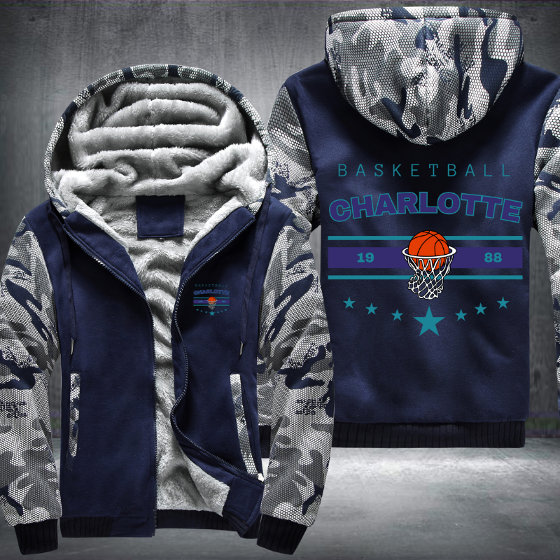 Vintage Basketball CHARLOTTE 1988 Fleece Hoodies Jacket