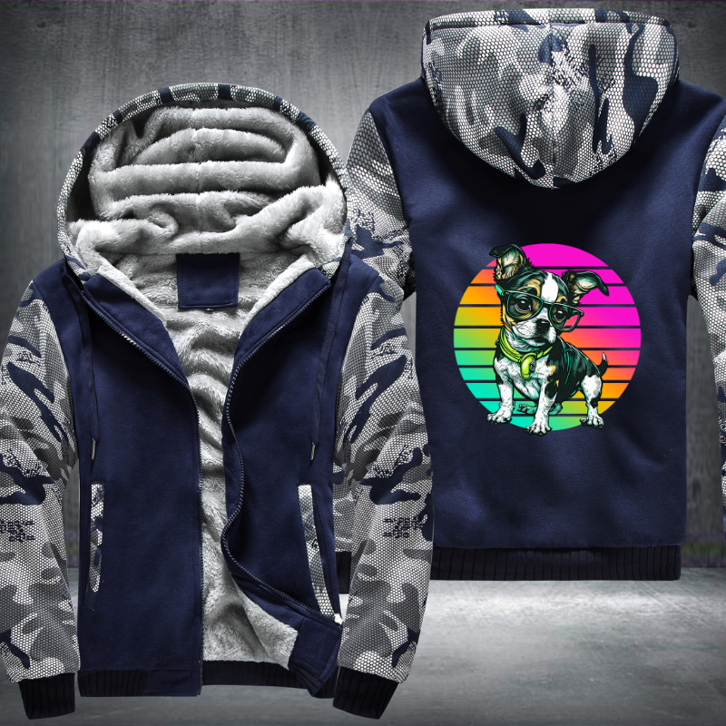 Cute Dog Fleece Hoodies Jacket