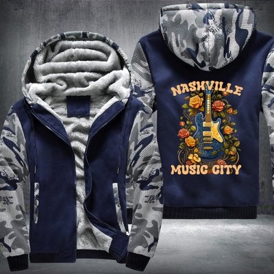 Nashvilie Music City Fleece Hoodies Jacket