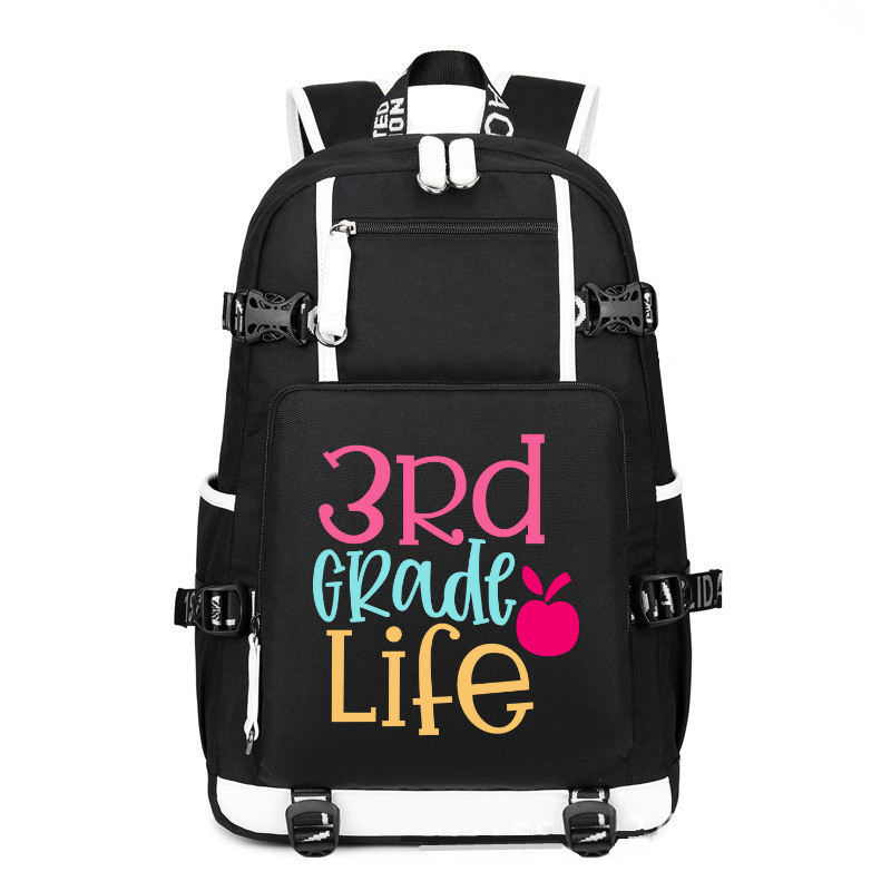 3rd grade life printing Canvas Backpack