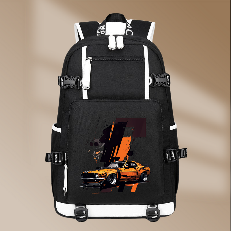 Ford Mustang Boss 302 1969 Style Printing Canvas Backpack
