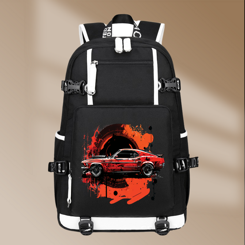 Ford Mustang Mach 1 1969 Printing Canvas Backpack