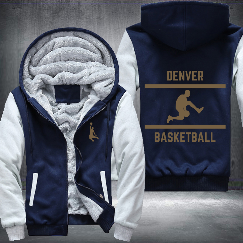 Basketball Lover City DENVER Fleece Hoodies Jacket