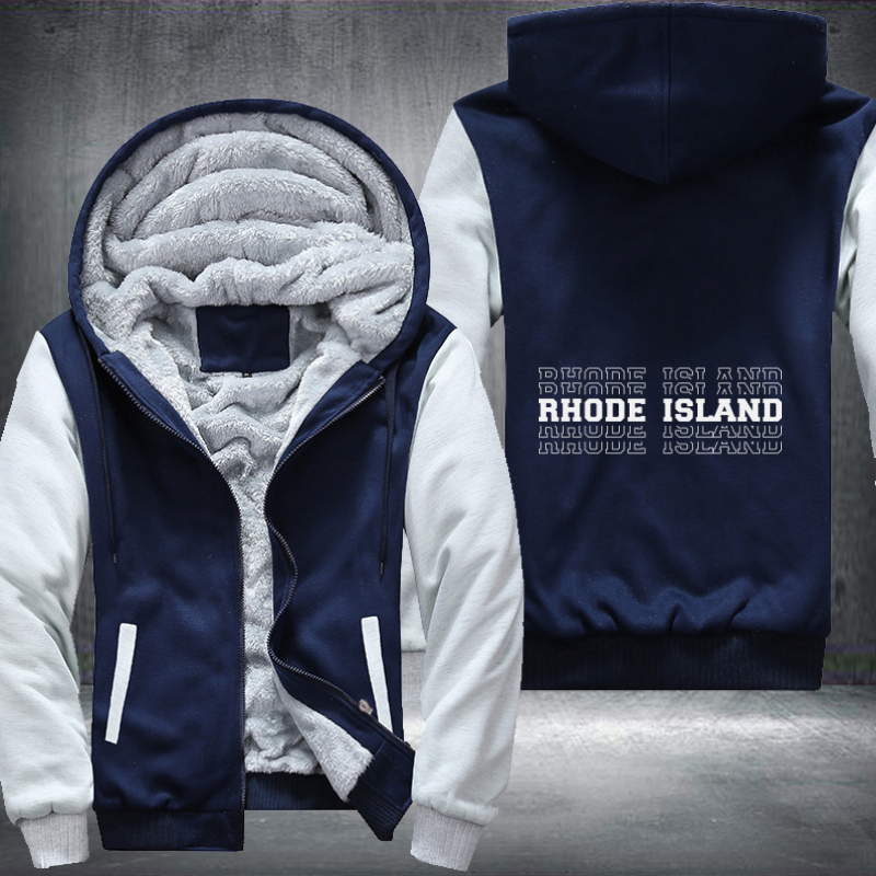 Patriotic USA State Rhode island Fleece Hoodies Jacket