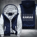 Patriotic USA State Kansas Fleece Hoodies Jacket