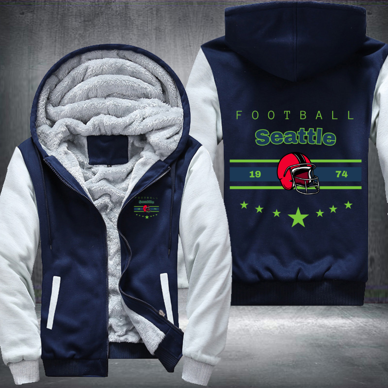 Vintage Football Seattle 1974 Fleece Hoodies Jacket