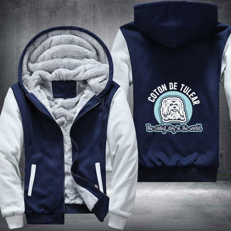 coton de tulear the coolest dog in the world Fleece Hoodies Jacket