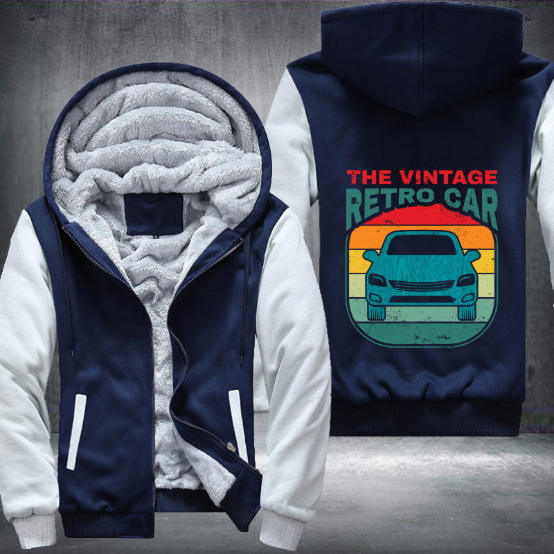 The vintage retro car Fleece Hoodies Jacket