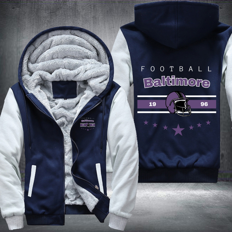 Vintage Football Baltimore 1996 Fleece Hoodies Jacket