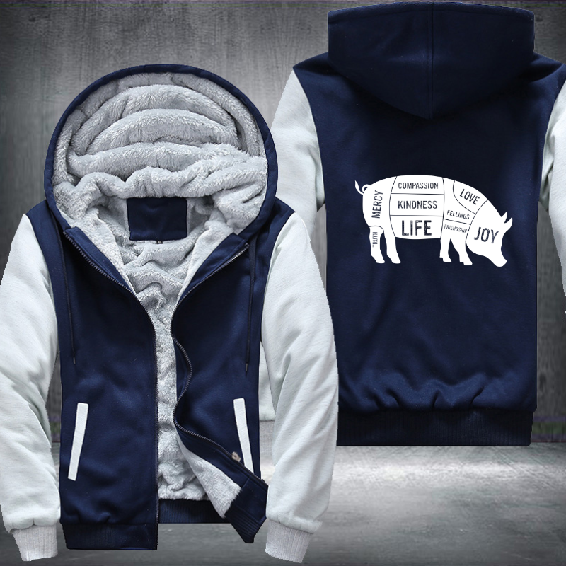 Animal Testing Fleece Hoodies Jacket