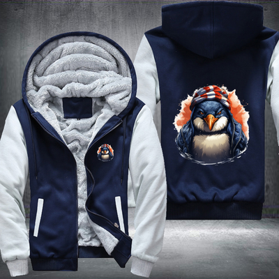 Animal Hiphop Graphic Gangster Penguin Fleece Hoodies Jacket