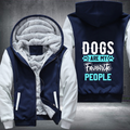 dogs are my favorite people Fleece Hoodies Jacket