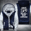 Save The Planet Eat Humans Fleece Hoodies Jacket