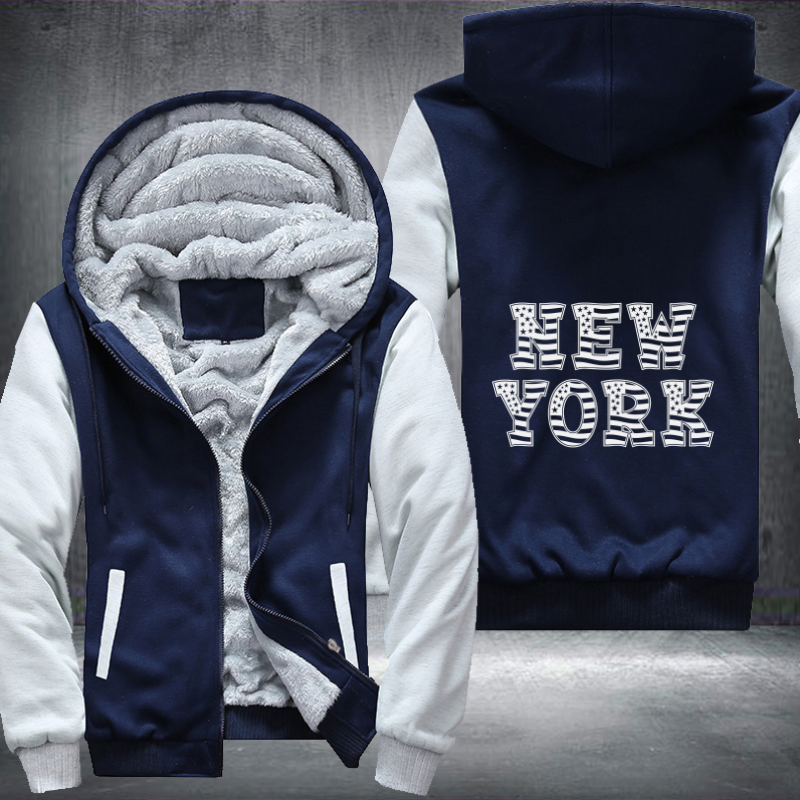 Patriotic USA State New york Design Fleece Hoodies Jacket