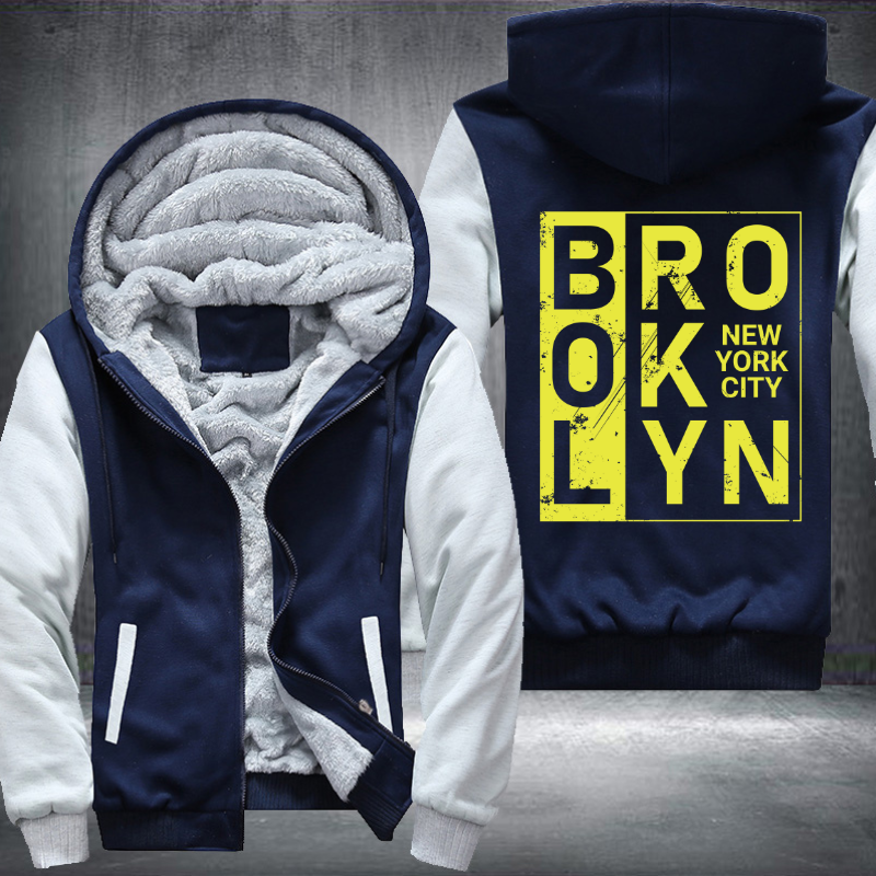 Brooklyn New York City  Fleece Hoodies Jacket