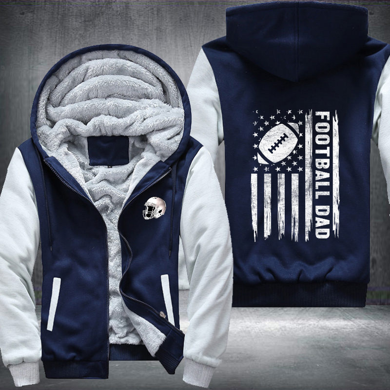 Football Dad Design Fleece Hoodies Jacket