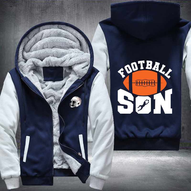 Football Son Fleece Hoodies Jacket