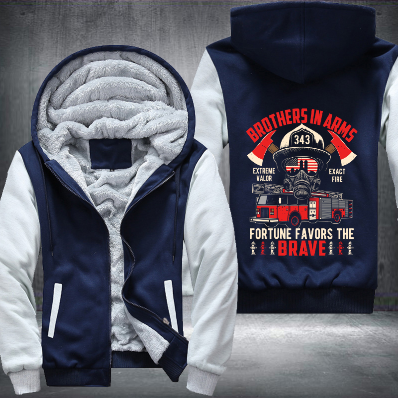 Brothers in arms extreme valor exact fire fortune favors the brave Fleece Hoodies Jacket