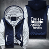 coffee places dogs repeat Fleece Hoodies Jacket