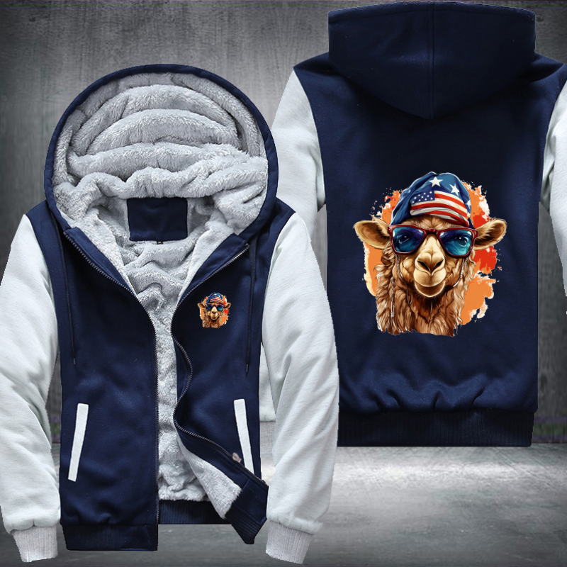 Animal Hiphop Graphic Funny Camel Fleece Hoodies Jacket