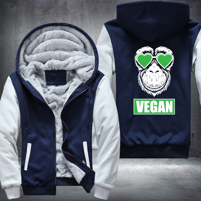 Monkey Vegan Fleece Hoodies Jacket