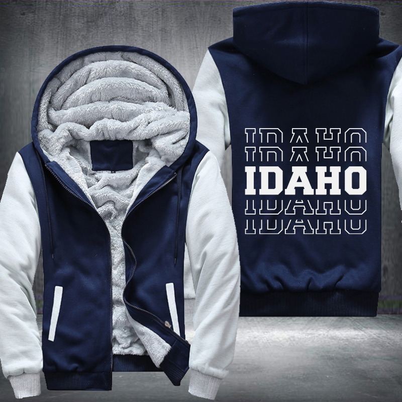 Patriotic USA State Idaho Fleece Hoodies Jacket