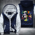 Rainbow Miniature Schnauzer dog Watercolour Fleece Hoodies Jacket