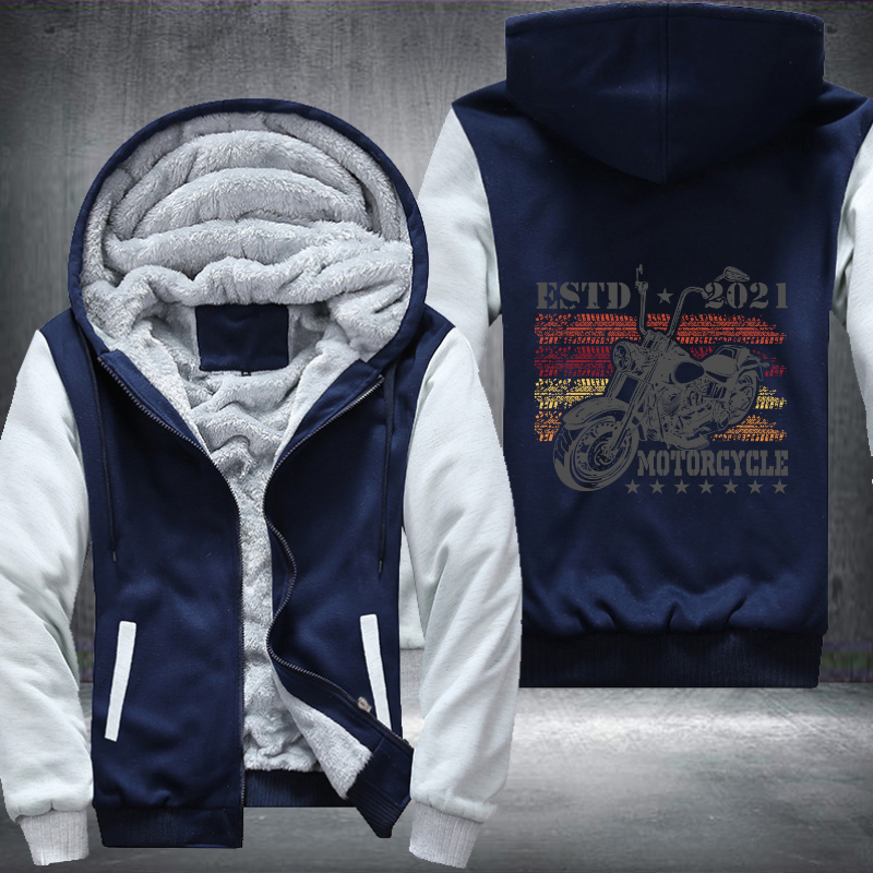 ESTD 2021 Motorcycle Fleece Hoodies Jacket