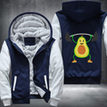 Avocado Weightlifting Fleece Hoodies Jacket