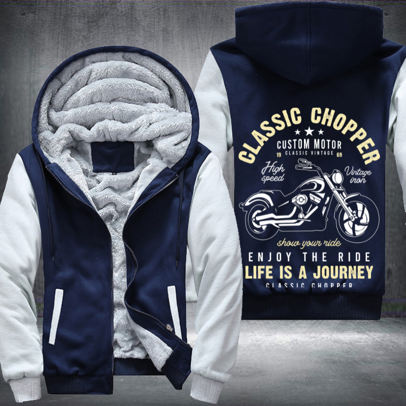 Classic Chopper Custom Motor Fleece Hoodies Jacket